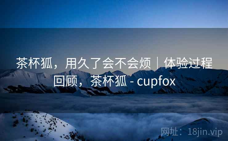 茶杯狐,用久了会不会烦|体验过程回顾,茶杯狐 - cupfox 茶杯狐,用久了会不会烦|体验过程回顾,茶杯狐 - cupfox